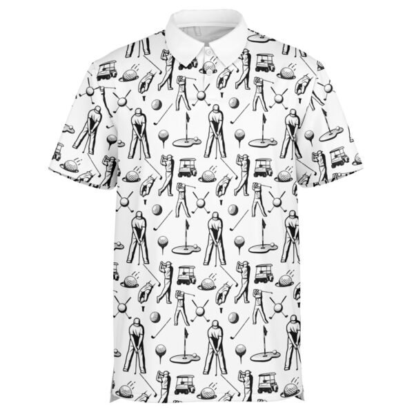 poloShirt_ghost-front Men’s Golf Performance T-Shirt – Breathable & Lightweight